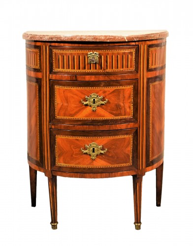 Petite commode demi-lune - époque Louis XVI